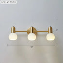 Postmodern gold swivel dome milk glass vanity light bathroom sconce