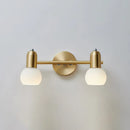 Postmodern gold swivel dome milk glass vanity light bathroom sconce