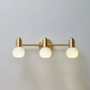 Postmodern gold swivel dome milk glass vanity light bathroom sconce