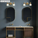 Postmodern gold swivel dome milk glass vanity light bathroom sconce