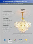 Postmodern lavender & white glass flower princess pendant light bedroom