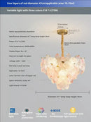 Postmodern lavender & white glass flower princess pendant light bedroom