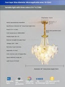 Postmodern lavender & white glass flower princess pendant light bedroom