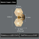 Postmodern luxury led wall lamp gold crystal sconce bedroom light