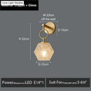 Postmodern luxury led wall lamp gold crystal sconce bedroom light