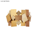 DecorBites™ Postmodern Metal Stacked Panel Sconce Light Fixture - 1 Light Gold Finish Wall Lamp for Living Room