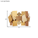 DecorBites™ Postmodern Metal Stacked Panel Sconce Light Fixture - 1 Light Gold Finish Wall Lamp for Living Room