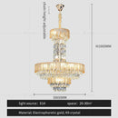 Postmodern multi-layer black crystal chandelier living room light