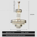 Postmodern multi-layer black decorbites crystal chandelier living room