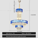 Postmodern multi-layer black decorbites crystal chandelier living room