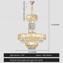 Postmodern multi-layer black decorbites crystal chandelier living room