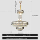 Postmodern multi-layer black decorbites crystal chandelier living room