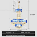 Postmodern multi-layer black decorbites crystal chandelier living room