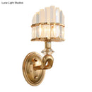 DecorBites™ Postmodern Tri-Sided Crystal Rod Wall Light in Gold - Half-Shade, 1 Head, Wall Mounted Lamp