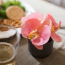 Artificial Flower Mini Real Touch Orchid in Peach Pink