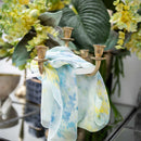 Meadow - Long Silk Scarf - Sky Blue