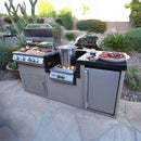 KoKoMo Grills Power Burner 4-Burner 32-Inch Built-In BBQ Grill Island Kitchen Package (SAK48510)