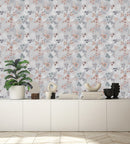 Light Grey Floral Wallpaper