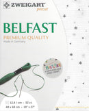 Precut Zweigart Belfast Sparkle 32 count Dark Grey Sparkle on White Linen 3609/1369
