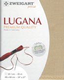 25 Count Light Mocha Lugana Evenweave Precut Cross Stitch Fabric 19x27 in by Zweigart 3835/309