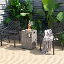 Alora Premium 16FT Square Outdoor Propane Fire Pit W/ Lava Rocks Waterproof Cover, 30K BTU (SAK30861)
