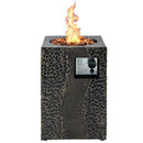 Alora Premium 16FT Square Outdoor Propane Fire Pit W/ Lava Rocks Waterproof Cover, 30K BTU (SAK30861)