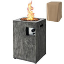 Alora Premium 16FT Square Outdoor Propane Fire Pit W/ Lava Rocks Waterproof Cover, 30K BTU (SAK30861)