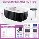 Premium 2-Person Inflatable Hot Tub Kit With 8-Color LED Lights (SAK98431)