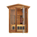 Thermora Alveron 2-Person Outdoor Mahogany Low EMF Far Infrared Sauna With Bluetooth Audio And LED Lights (SAK83719)