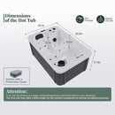 Nuvia Premium 2-Person Outdoor Hot Tub W/ 15 Stainless Steel Jets (SAK92015)
