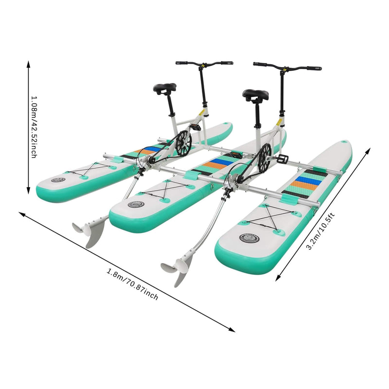 2 person pedal boat Premium 2-Person Two-Seater Portable Inflatable Water Bike 28