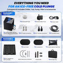 FCP Premium 2XL 148 Gal Cold Plunge Tub Kit With 1/3 HP Chiller, Filter, And Pump (SAK70245)