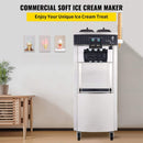 Premium 3-Flavors 20-28L/H Commercial Soft Serve Yogurt Ice Cream Machine Maker (SAK97524)