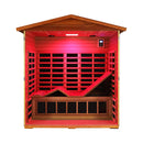 Thermora Vanta Luxury 3-Person Outdoor Mahogany Full Spectrum Ultra-Low EMF FAR Infrared Sauna With Chromotherapy And Bluetooth Speakers (SAK83460)