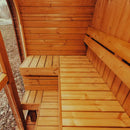 Premium 3-Person Outdoor Scandinavian ThermoWood Cube Sauna Kit With LED Lighting (SAK47582)