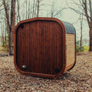Premium 3-Person Outdoor Scandinavian ThermoWood Cube Sauna Kit With LED Lighting (SAK47582)