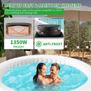 Premium Large 4-Person Inflatable Hot Tub Kit With 8-Color LED Lights (SAK20759)