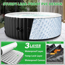 Premium Large 4-Person Inflatable Hot Tub Kit With 8-Color LED Lights (SAK20759)