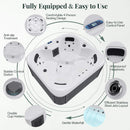 Nuvia Premium 4-Person Outdoor Hot Tub W/ 23 Stainless Steel Jets (SAK29185)