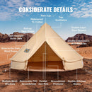 Premium 4-Season Camping Canvas Bell Yurt Tent With Stove Jack (SAK47589)