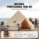Premium 4-Season Camping Canvas Bell Yurt Tent With Stove Jack (SAK47589)