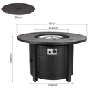 Alora Premium 42-Inch Outdoor 50K BTU Propane Patio Gas Fire Pit Coffee Table W/ Cover (SAK95331)