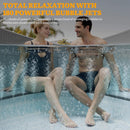 Premium 77-Inch Inflatable 6-Person Drop-Stitch Hot Tub W/ 180 Massage Jets (SAK87132)