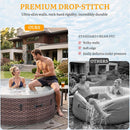 Premium 77-Inch Inflatable 6-Person Drop-Stitch Hot Tub W/ 180 Massage Jets (SAK87132)