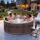 Premium 77-Inch Inflatable 6-Person Drop-Stitch Hot Tub W/ 180 Massage Jets (SAK87132)