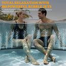 Premium 77-Inch Portable 6-Person Natural Stone Design Inflatable Square Hot Tub W/ 180 Massage Jets (SAK86251)