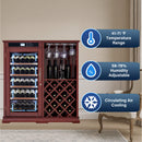 Nuvia 69-Bottle Wooden Wine Cooler Cabinet With Built-In Storage (SAK17539)
