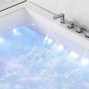 Nuvia Luxara 71-Inch Premium Modern Acrylic Soaking Bathtub With Bubble Jets And LED Lighting (SAK96231)
