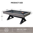 Premium 7FT Wood Billiards Pool Snooker Table Game Set With X-Shaped Legs (SAK32091)