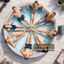 Premium 85-Inch Inflatable 8-Person Drop-Stitch Hot Tub W/ 220 Massage Jets (SAK78596)